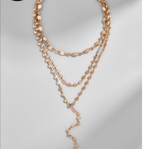 Rose Gold Aimee Layered Y-Chain Necklace